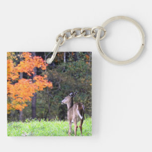 Deer in the Field Key Ring