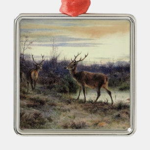 Deer in the Forest at Fontainebleau (Rosa Bonheur) Metal Tree Decoration