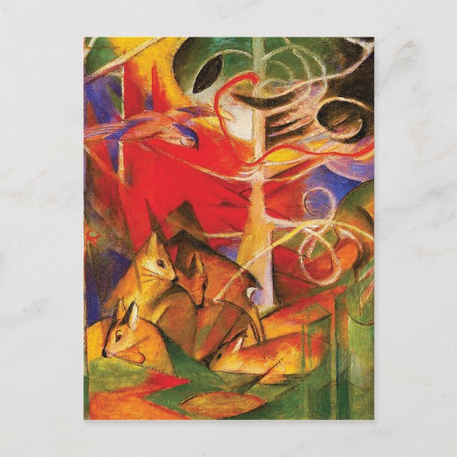 Deer in the Forest by Franz Marc Postcard (Front)