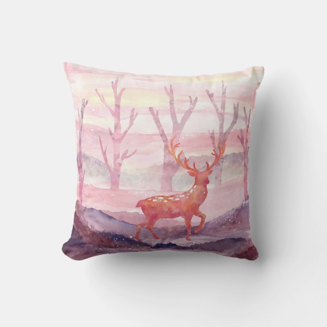 Deer in the forest cushion (Front)