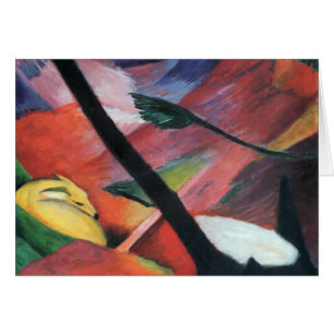 Deer in the Forest II by Franz Marc; Reh im Walde