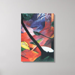 Deer in the Forest II by Franz Marc; Reh im Walde Canvas Print