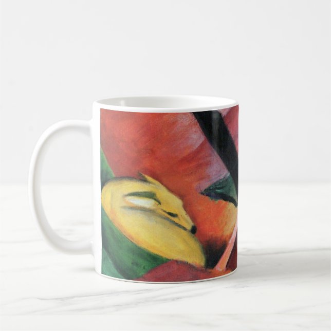 Deer in the Forest II by Franz Marc; Reh im Walde Coffee Mug (Left)
