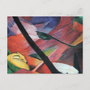 Deer in the Forest II by Franz Marc; Reh im Walde Postcard