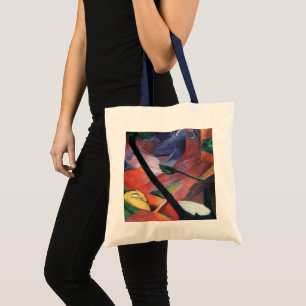 Deer in the Forest II by Franz Marc; Reh im Walde Tote Bag