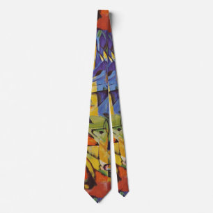 Deer in the Forest II by Franz Marc, Vintage Art Tie