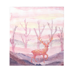 Deer in the forest notepad