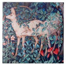 Deer in The Forest, William Morris
