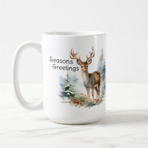 Deer In the Forrest, Holiday Vignette Mug