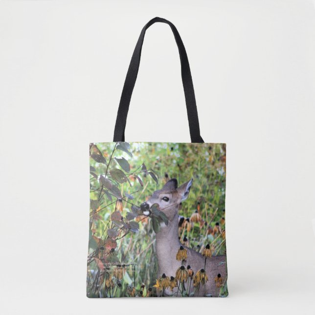 Deer in the Gardens After the Frost Tote Bag (Front)