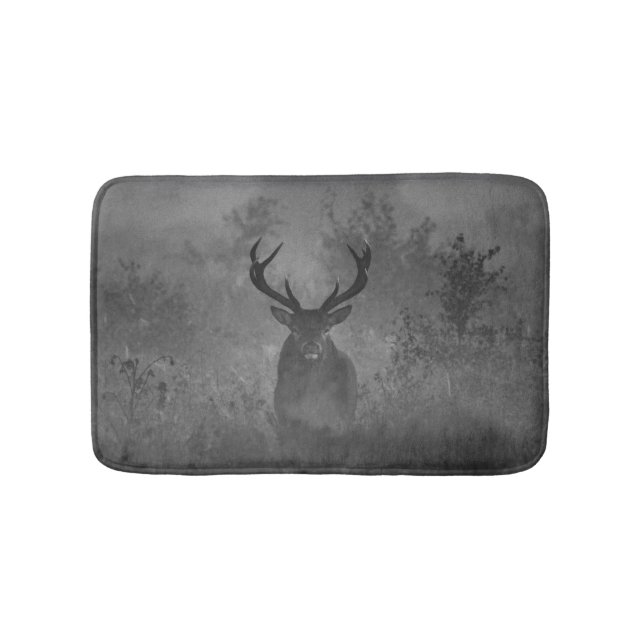Deer In The Mist Bath Mat (Front)