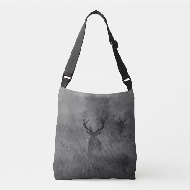 Deer In The Mist Crossbody Bag (Front)