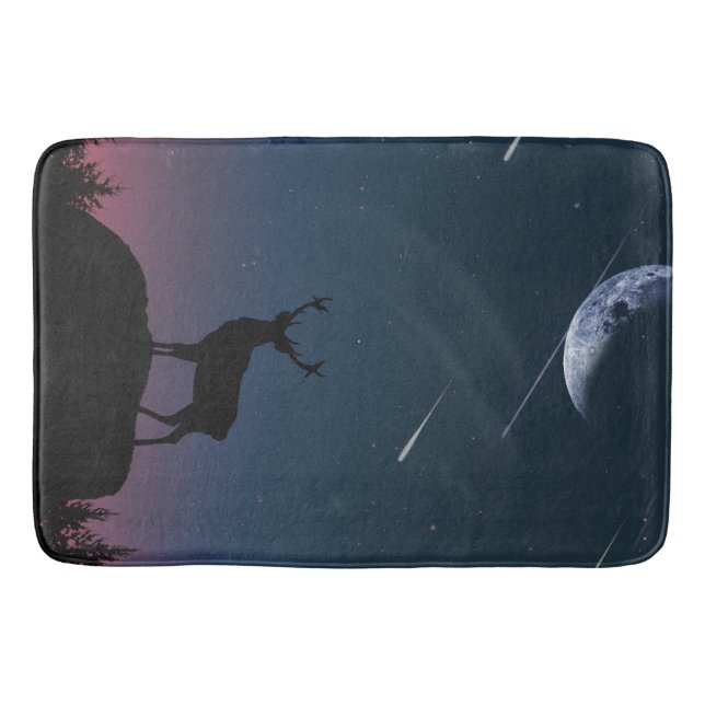 deer in the moonlight bath mat (Front)