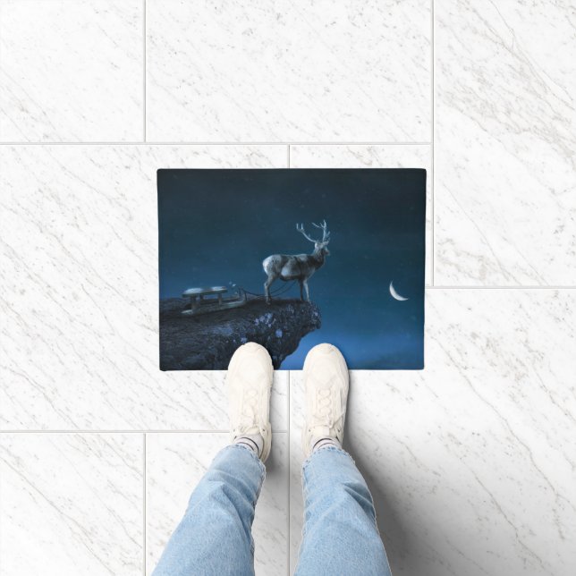 deer in the moonlight doormat (Indoor)