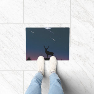 deer in the moonlight doormat