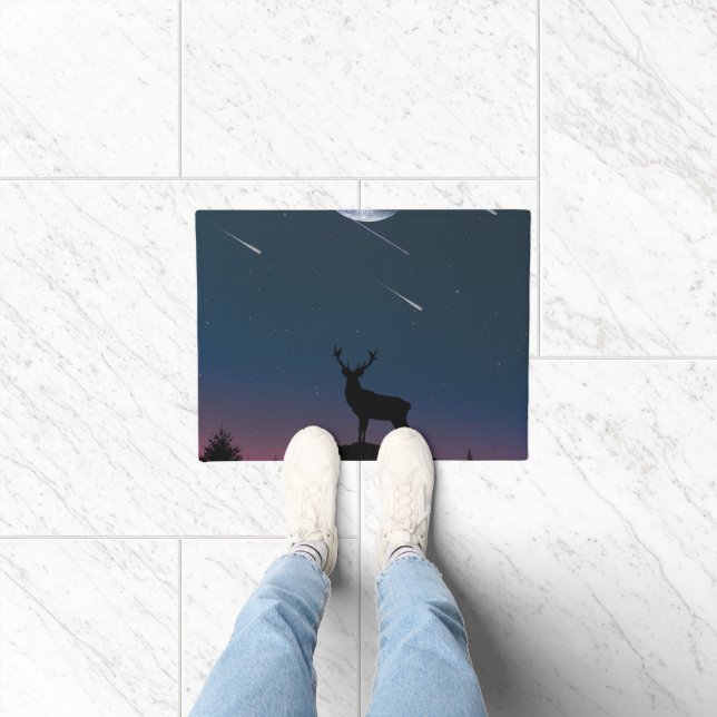 deer in the moonlight doormat (Indoor)