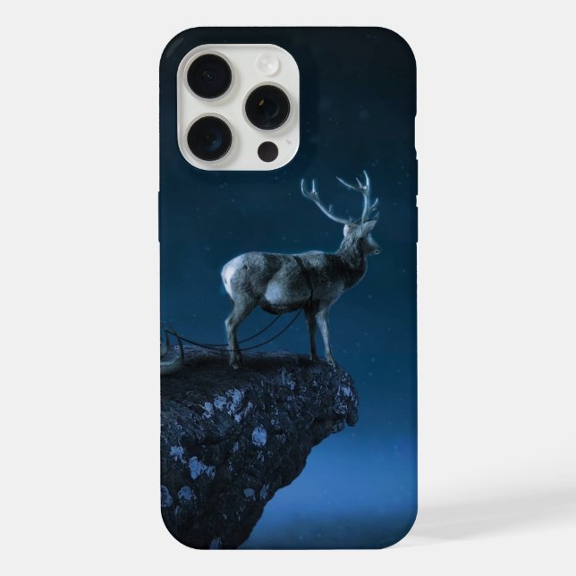 deer in the moonlight iPhone case (Back)