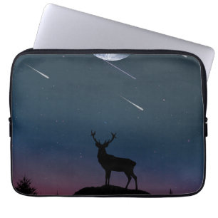deer in the moonlight laptop sleeve