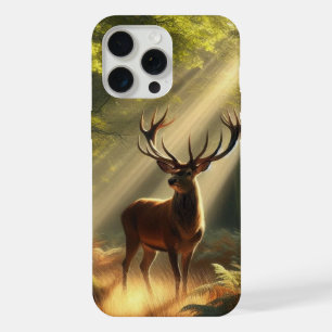 Deer in the morning forest iPhone 15 pro max case
