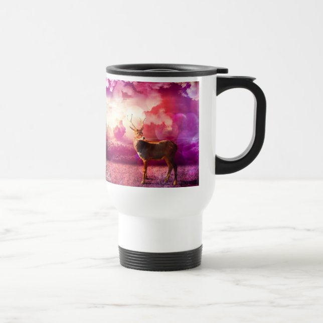 Deer In the Pink Clouds Mug (Right)