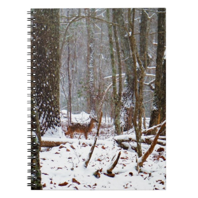 Deer in the snow fall notebook (Front)