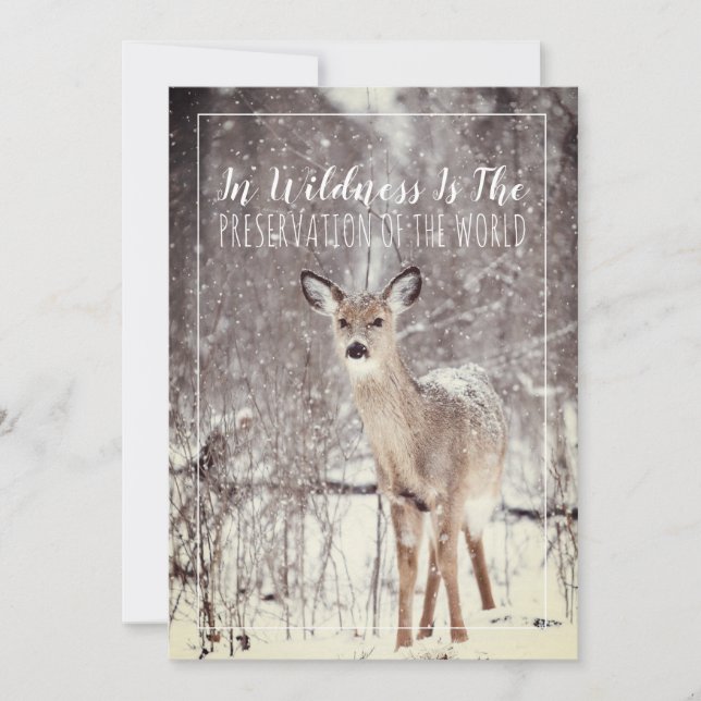 Deer In The Snow Winter Holiday (Front)