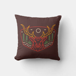 Deer in the Wilderness Cushion