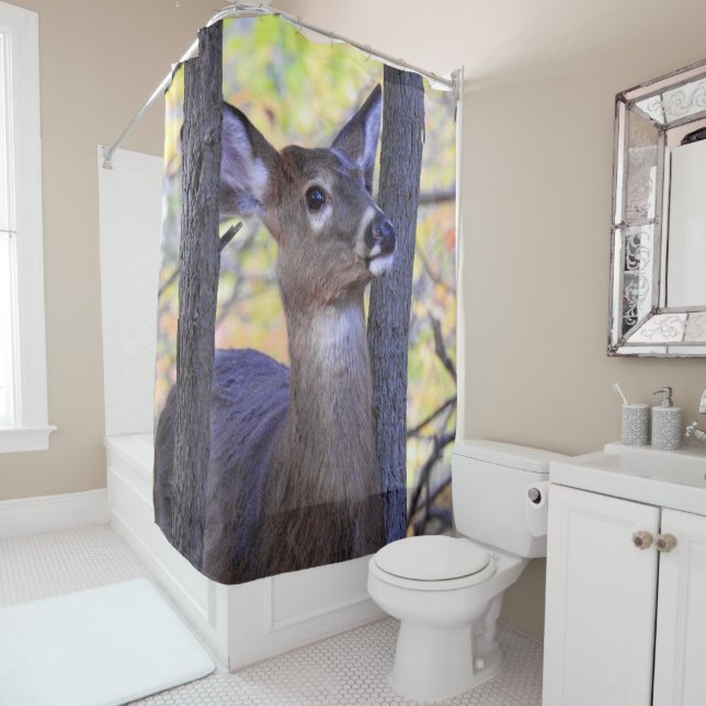 Deer in the Woods Shower Curtain (In Situ)