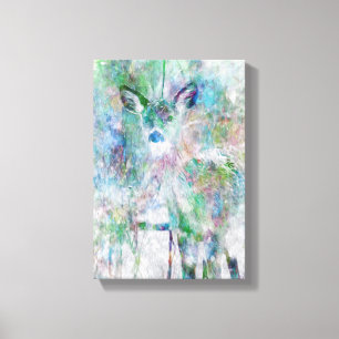 Deer In Winter Canvas Print