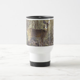 "DEER IN WOODS" STAINLESS STEEL COMMUTER MUG