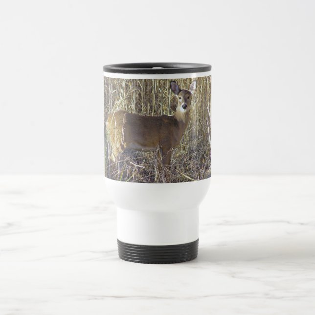 "DEER IN WOODS" STAINLESS STEEL COMMUTER MUG (Center)