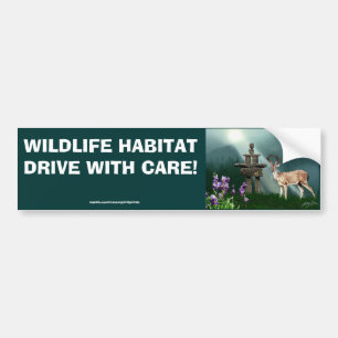 Deer & Inukshuk Wilderness Safety Bumper Sticker