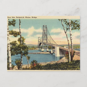 Deer Island, Sedgwick, Maine, Bridge Postcard