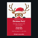 Deer kids christmas party invitation<br><div class="desc">Impress your guests with this lovely invitation card. Personalise it with your details for any event.</div>