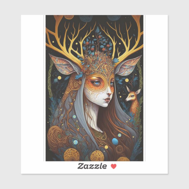 Deer Lady Fantasy Art (Sheet)