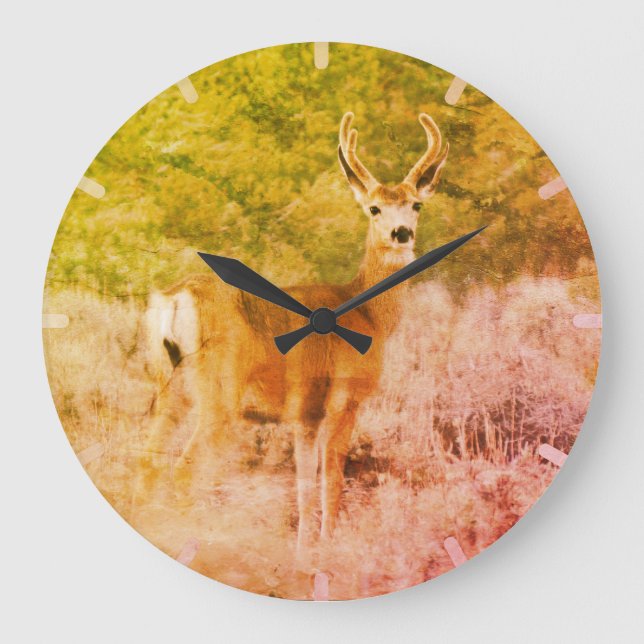 Deer Large Clock (Front)