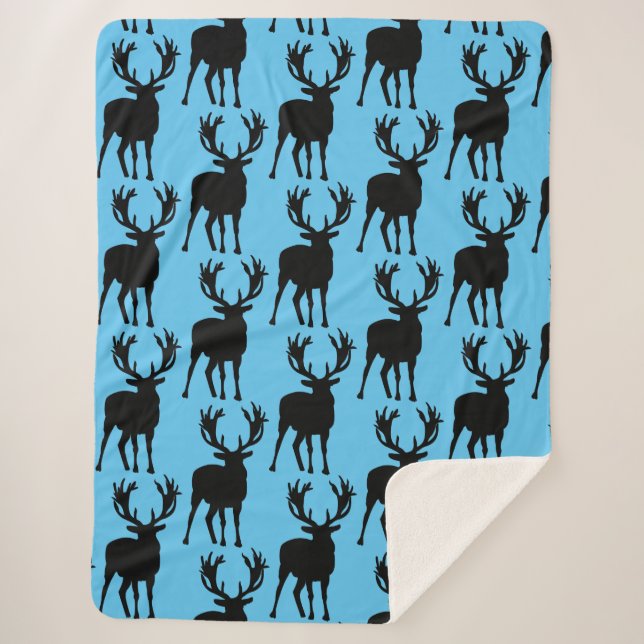 Deer Large Sherpa Blanket (Front)