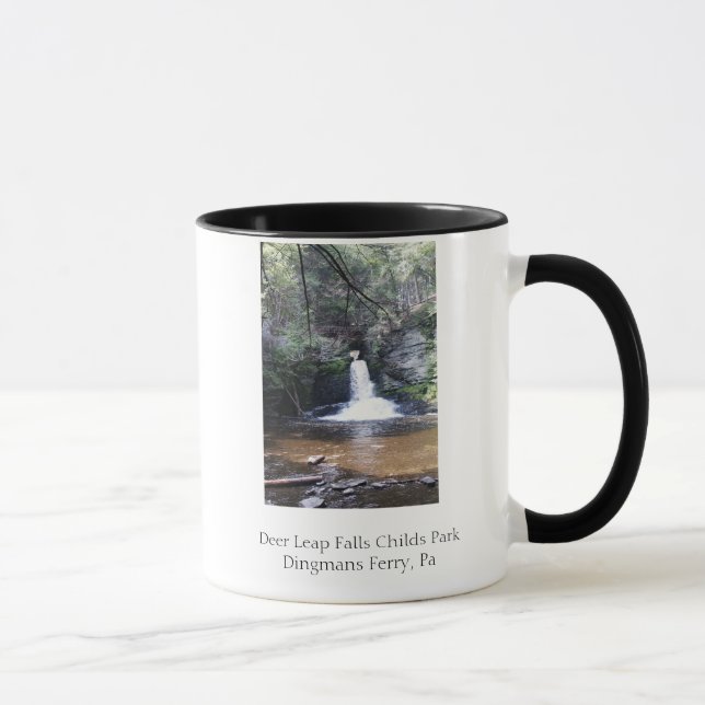Deer Leap Falls, Childs Park, Pa, Deer Leap Fal... Mug (Right)