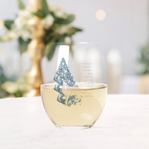 Deer Leave Footprints In The Snow Stemless Wine Glass