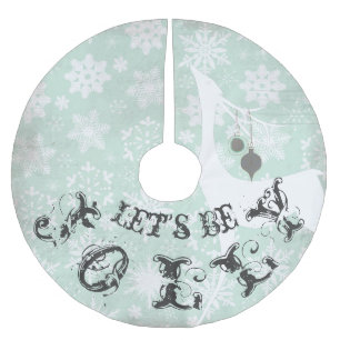 Deer Let's Be Jolly Holiday Tree Skirt