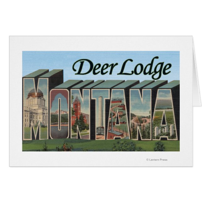 Deer Lodge, Montana - Large Letter Scenes (Front Horizontal)