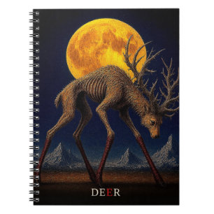 Deer Long Socks gothic Surreal Notebook