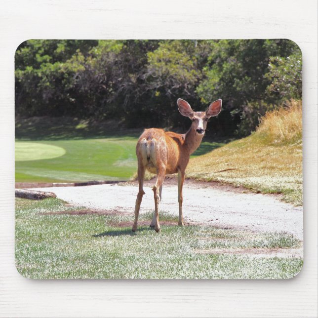 deer looking at the camera nature mouse mat (Front)