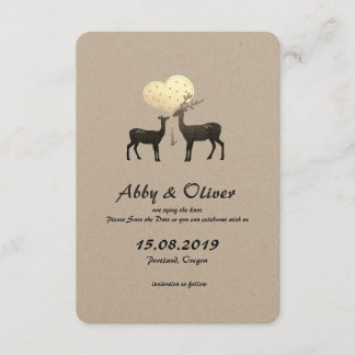 Deer Love Woodland Deer Save The Date
