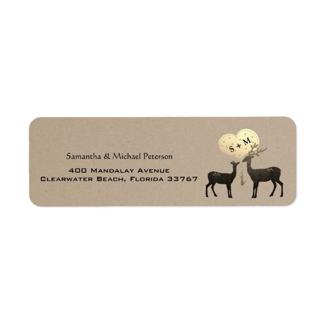 Deer Love Woodland Deer Wedding Custom (Front)