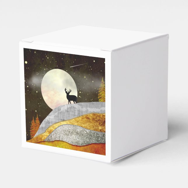 Deer Moon Landscape Favour Box (Front Side)