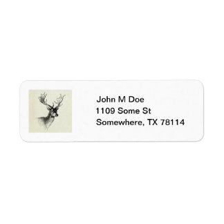 Deer Mount Address Label Template