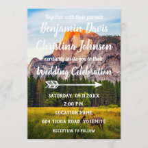 Deer & Mountains Wedding Invitation