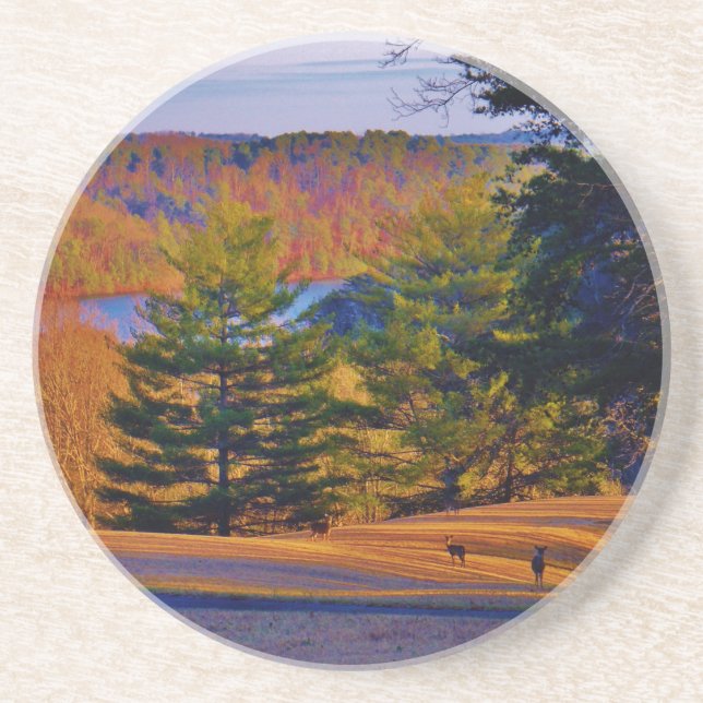 Deer & Mt. Lake Coaster (Front)