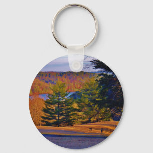 Deer & Mt Lake Key Ring